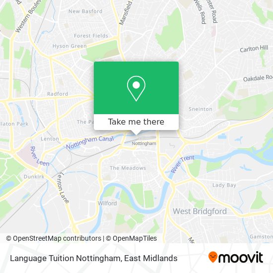 Language Tuition Nottingham map