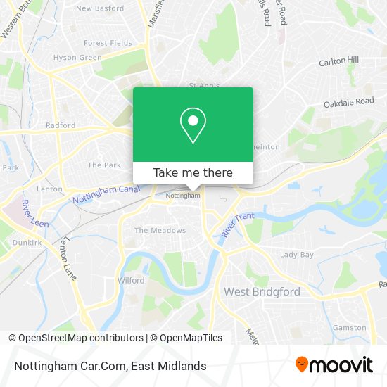 Nottingham Car.Com map