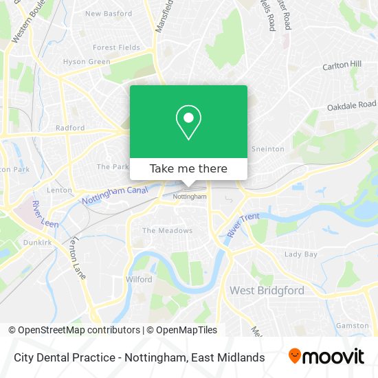 City Dental Practice - Nottingham map