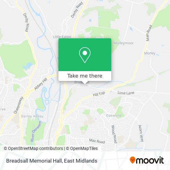 Breadsall Memorial Hall map