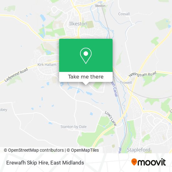 Erewafh Skip Hire map