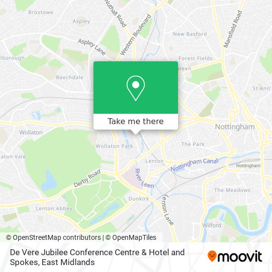 De Vere Jubilee Conference Centre & Hotel and Spokes map