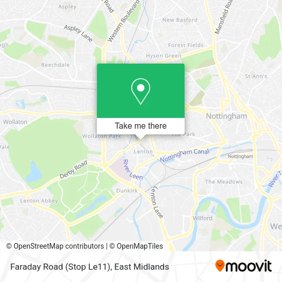 Faraday Road (Stop Le11) map
