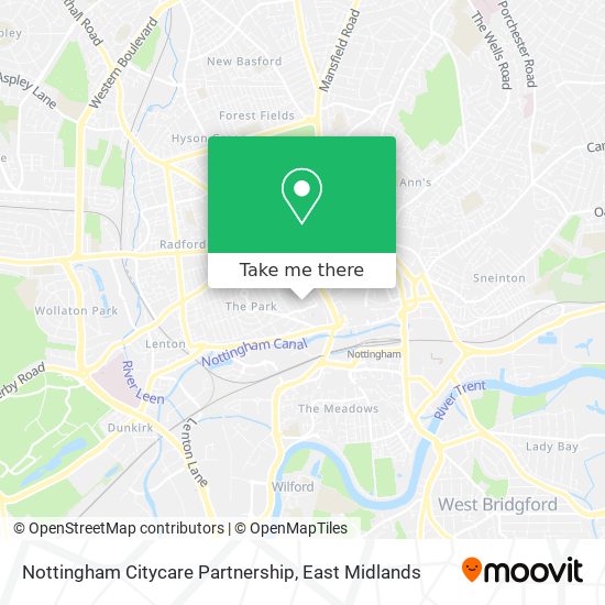 Nottingham Citycare Partnership map