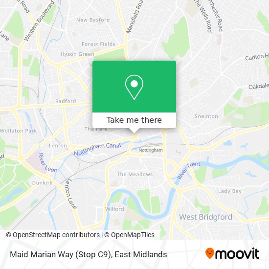 Maid Marian Way (Stop C9) map