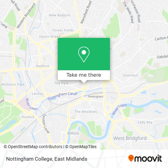 Nottingham College map