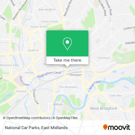 National Car Parks map