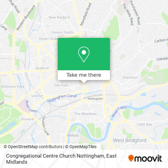 Congregational Centre Church Nottingham map