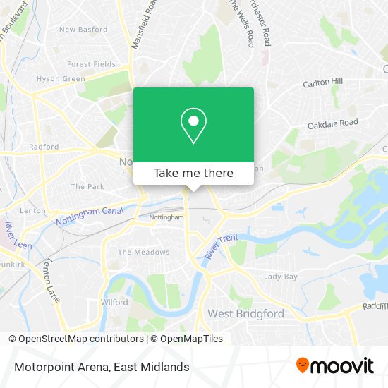 Motorpoint Arena map