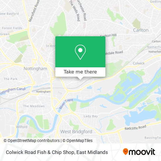 Colwick Road Fish & Chip Shop map