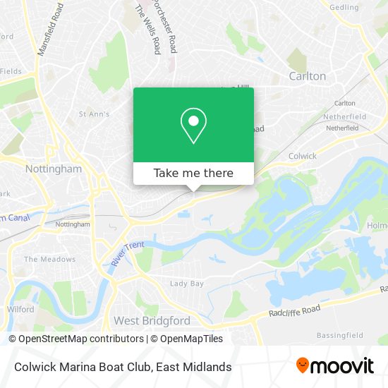 Colwick Marina Boat Club map