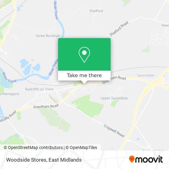 Woodside Stores map