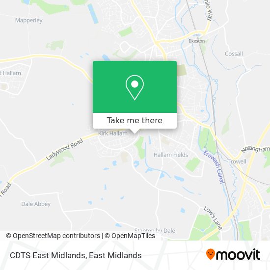 CDTS East Midlands map