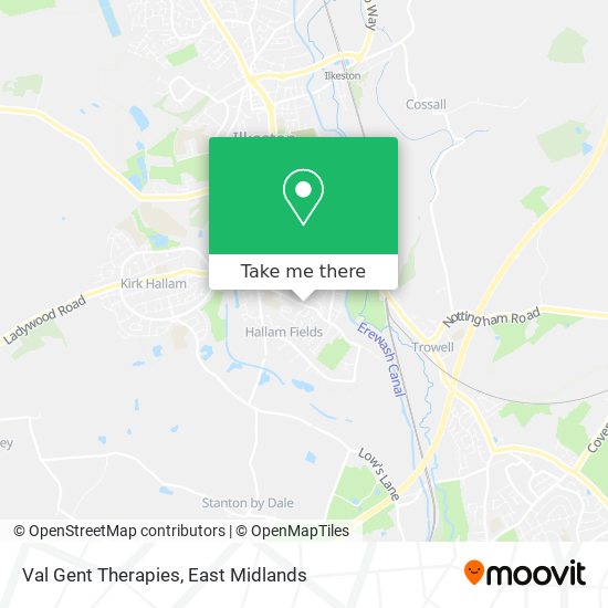 Val Gent Therapies map