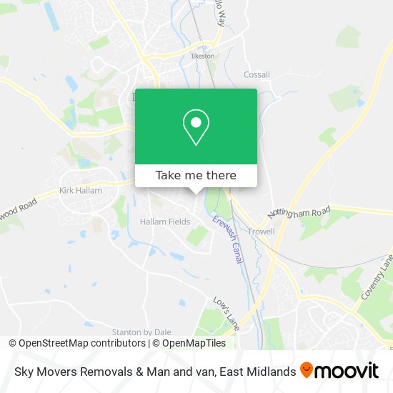 Sky Movers Removals & Man and van map