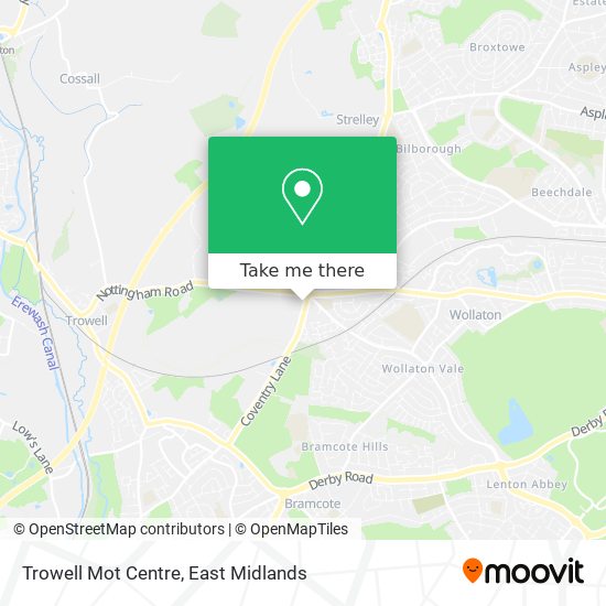 Trowell Mot Centre map