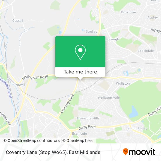 Coventry Lane (Stop Wo65) map