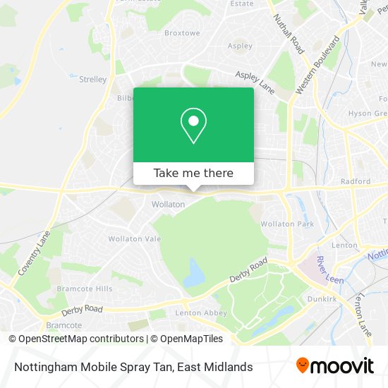 Nottingham Mobile Spray Tan map