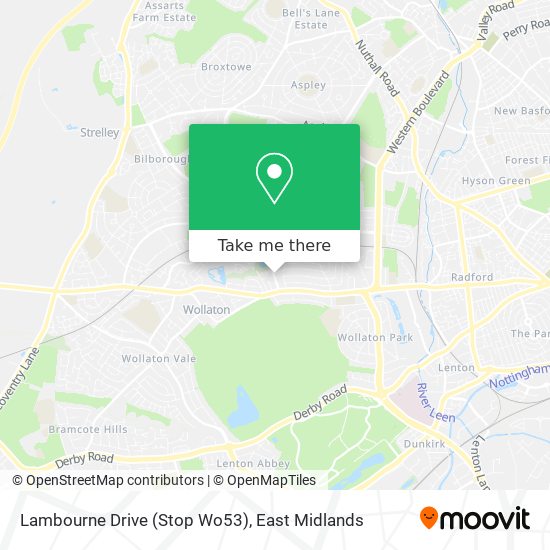 Lambourne Drive (Stop Wo53) map