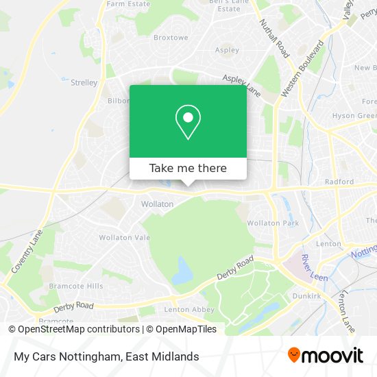 My Cars Nottingham map