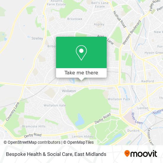 Bespoke Health & Social Care map