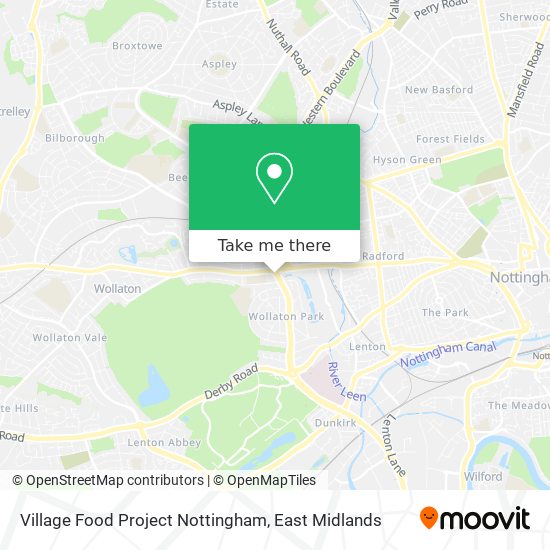 Village Food Project Nottingham map