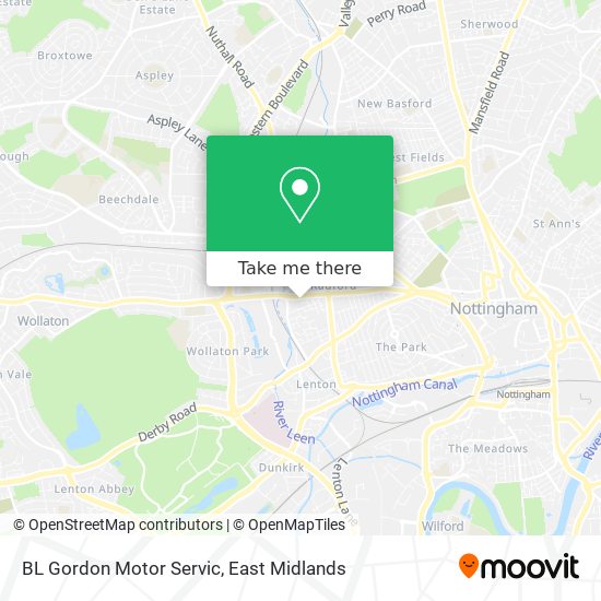 BL Gordon Motor Servic map