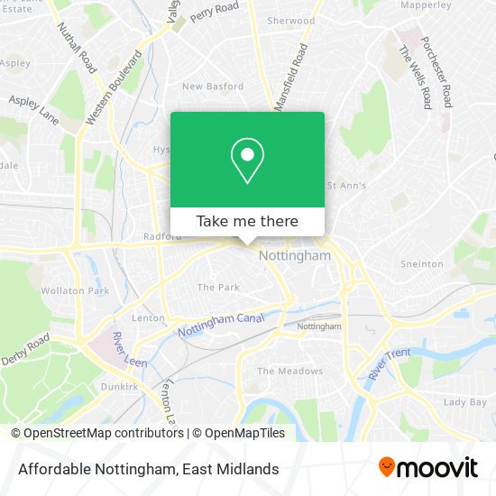 Affordable Nottingham map