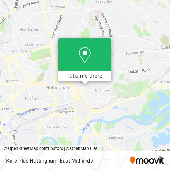 Kare Plus Nottingham map