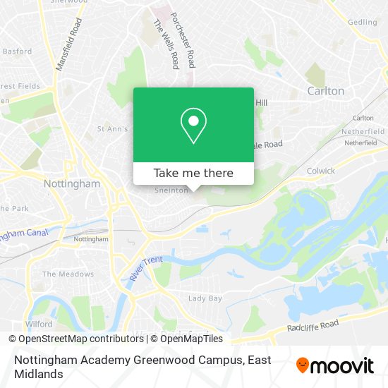 Nottingham Academy Greenwood Campus map