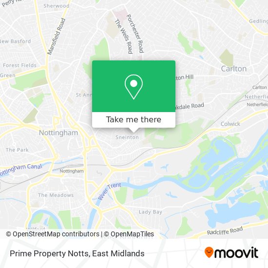 Prime Property Notts map