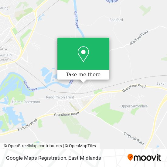 Google Maps Registration map