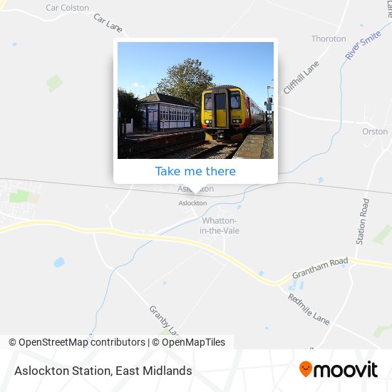 Aslockton Station map