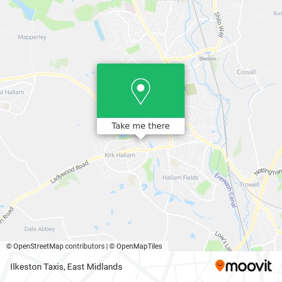 Ilkeston Taxis map