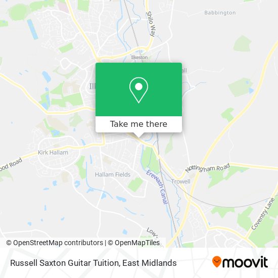 Russell Saxton Guitar Tuition map