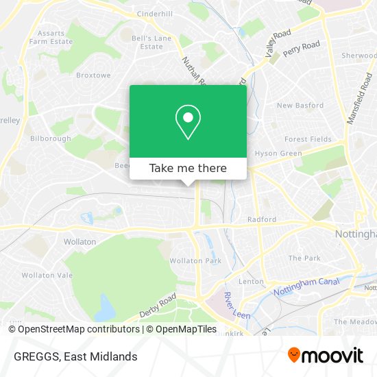 GREGGS map