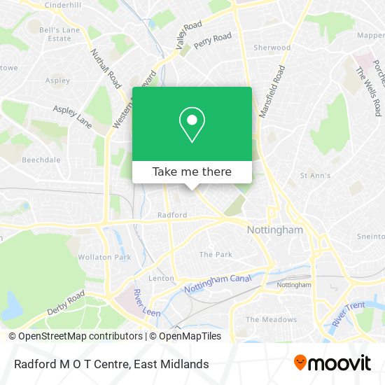 Radford M O T Centre map