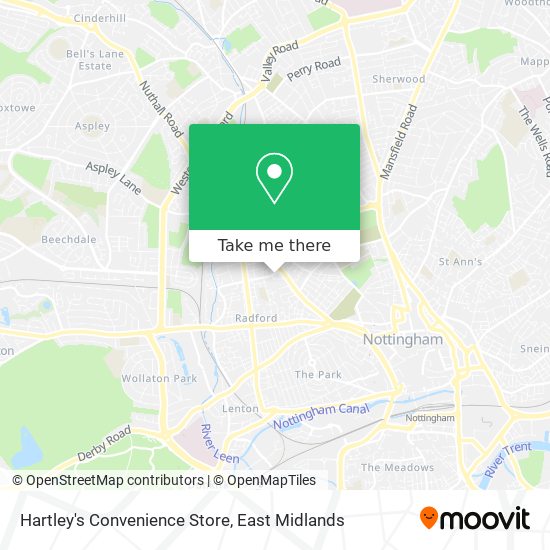 Hartley's Convenience Store map