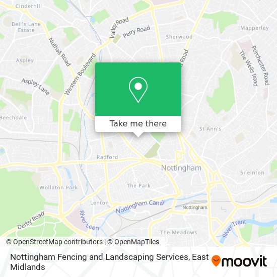 Nottingham Fencing and Landscaping Services map