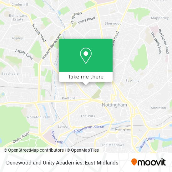 Denewood and Unity Academies map