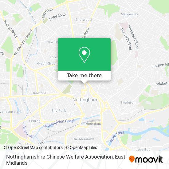 Nottinghamshire Chinese Welfare Association map