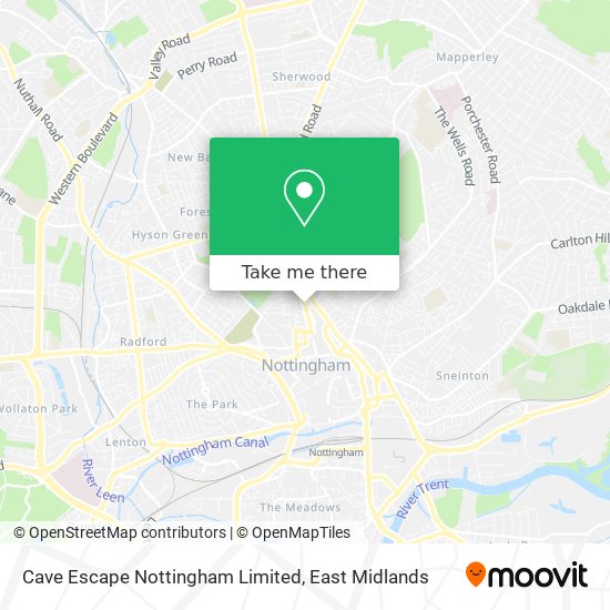 Cave Escape Nottingham Limited map