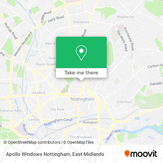 Apollo Windows Nottingham map