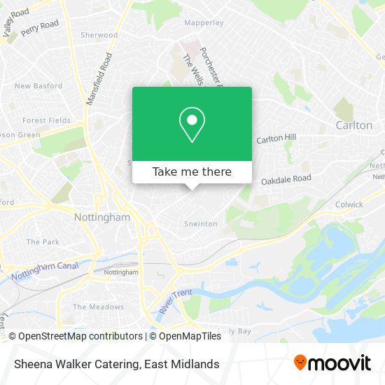 Sheena Walker Catering map