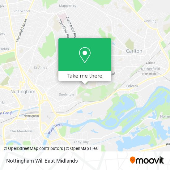 Nottingham Wil map