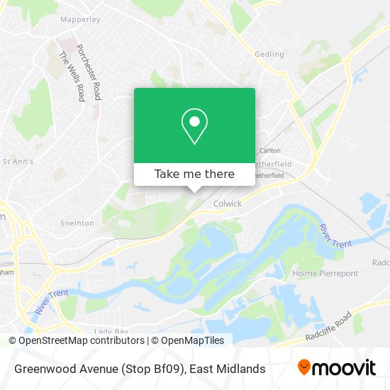 Greenwood Avenue (Stop Bf09) map