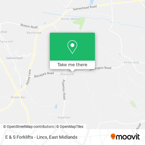 E & S Forklifts - Lincs map