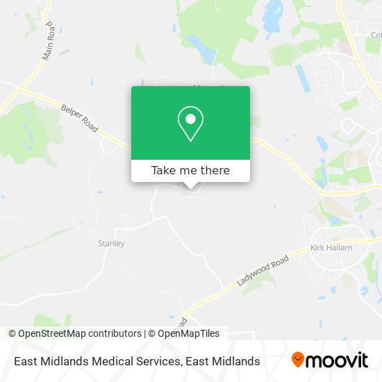 East Midlands Medical Services map