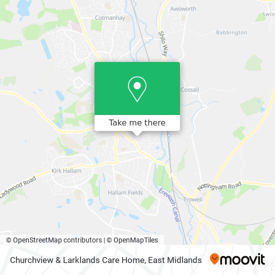 Churchview & Larklands Care Home map
