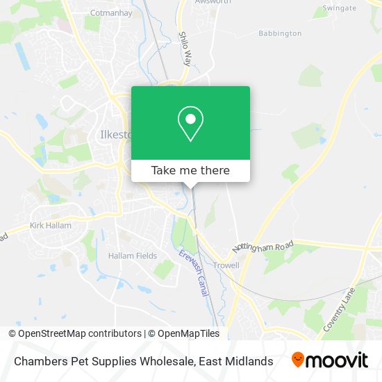 Chambers Pet Supplies Wholesale map